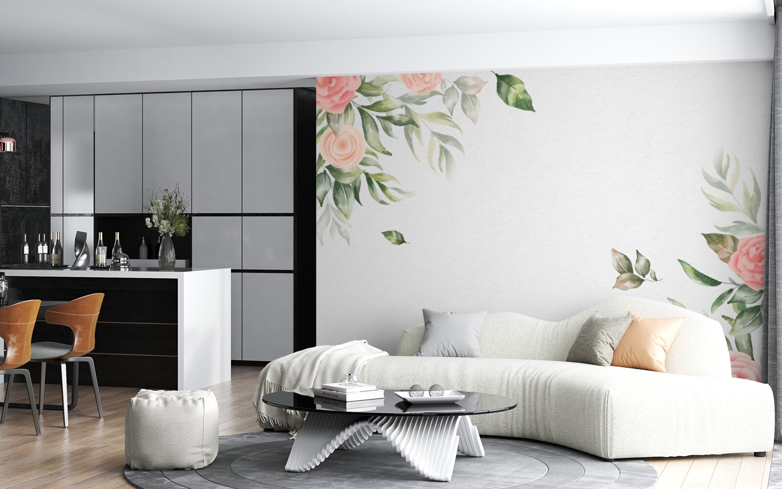 Fototapeta rafinované kvetinové zádie