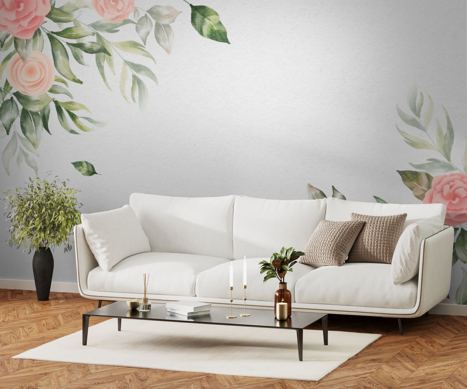 Fototapeta rafinované kvetinové zádie