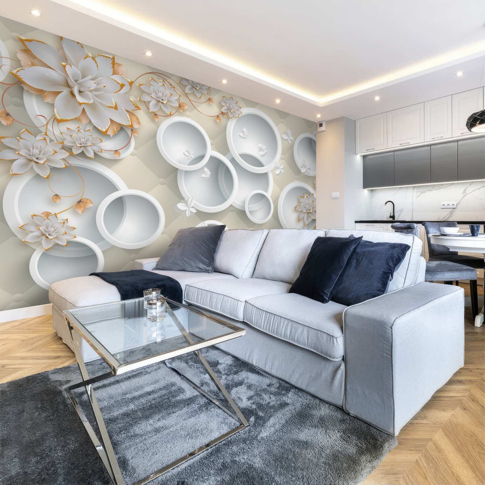 Fototapeta svetlé zádie sú biele omrvinky