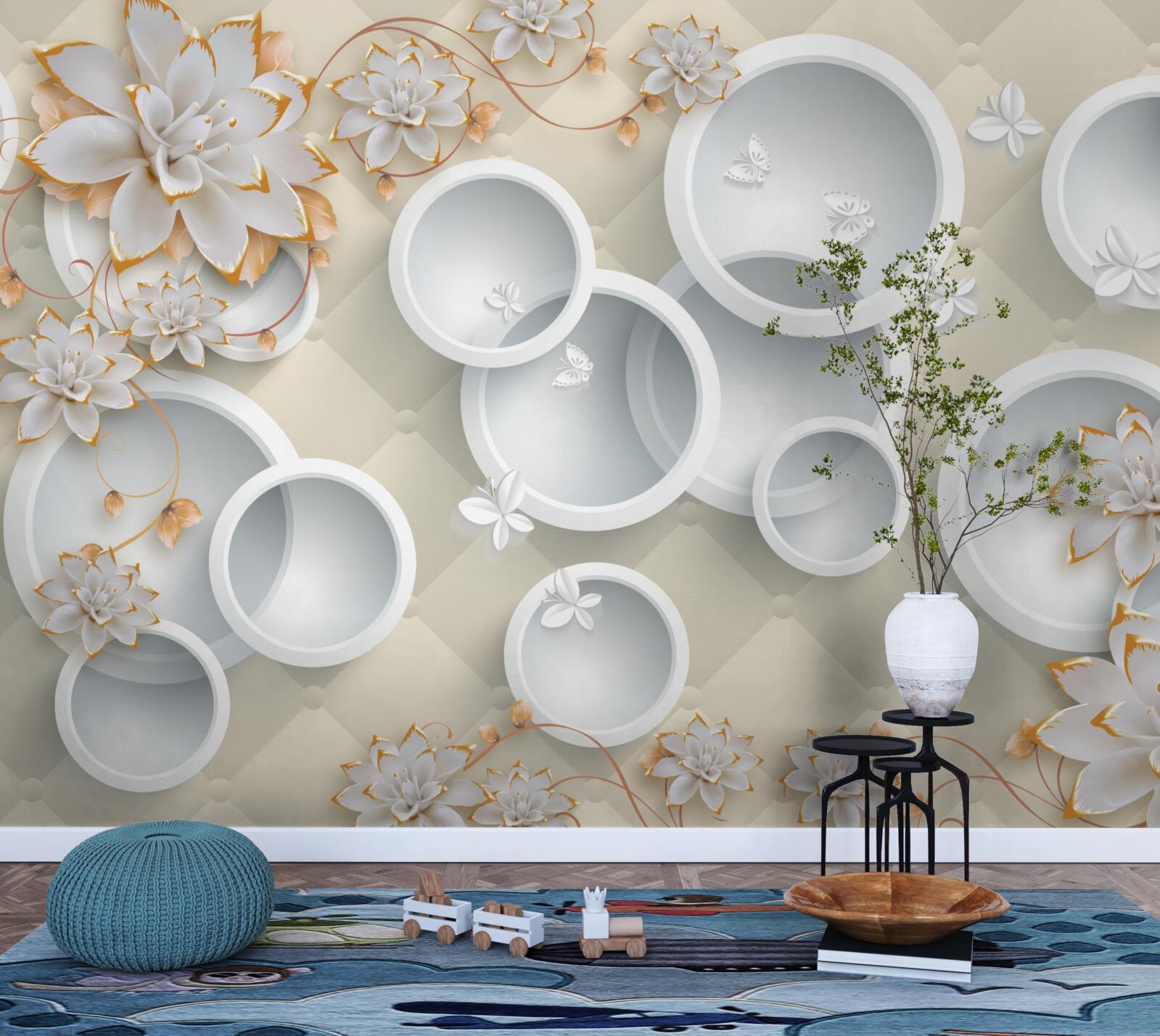 Fototapeta svetlé zádie sú biele omrvinky