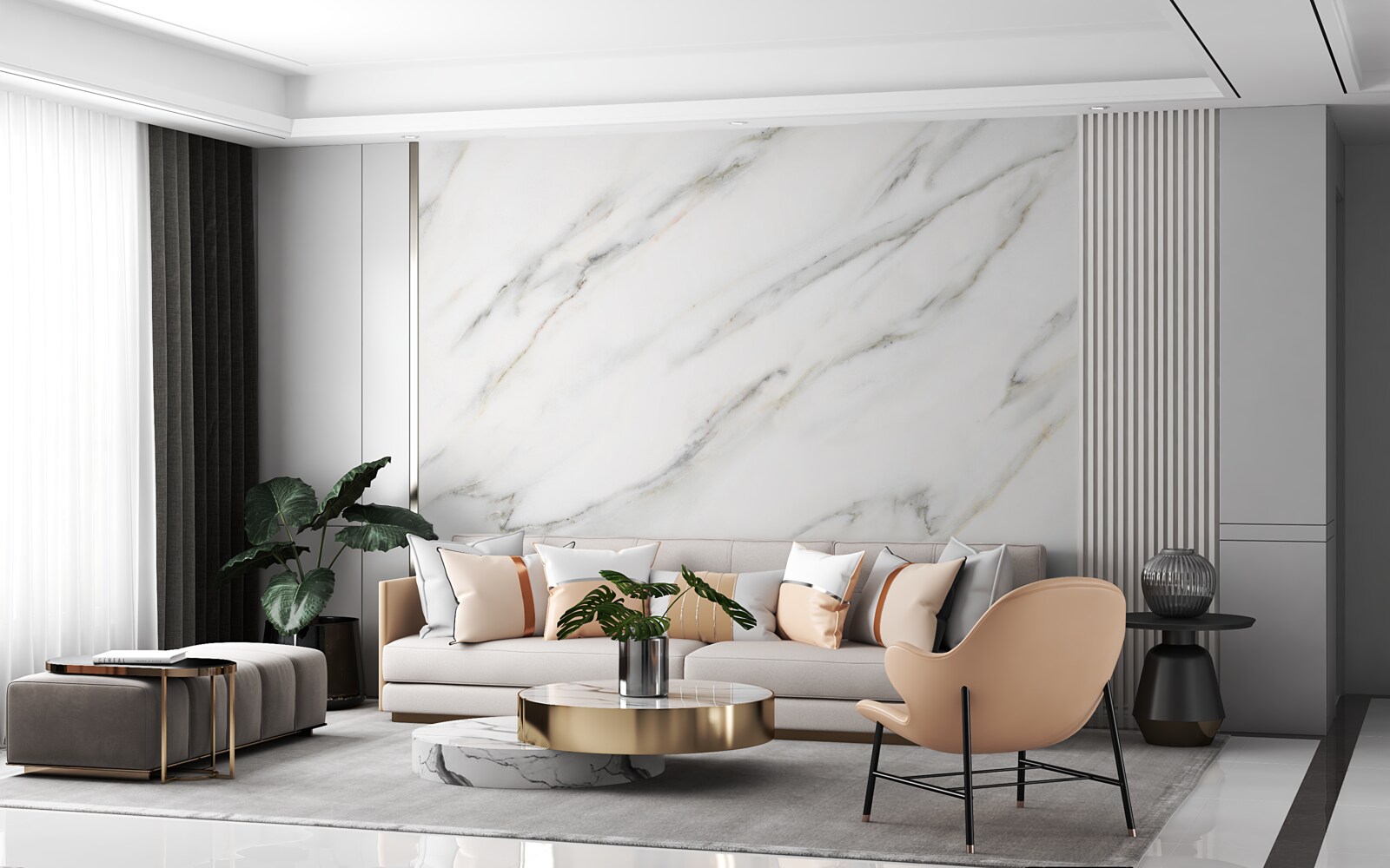 Fototapeta Pózy sú bielej a šedej farby