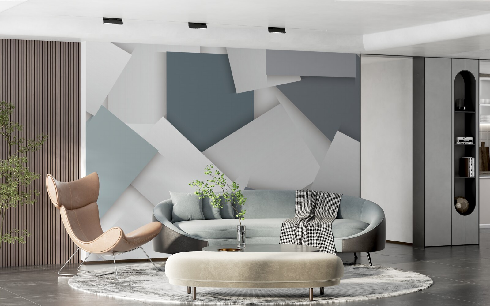 Fototapeta štvorce sú biele a sivé