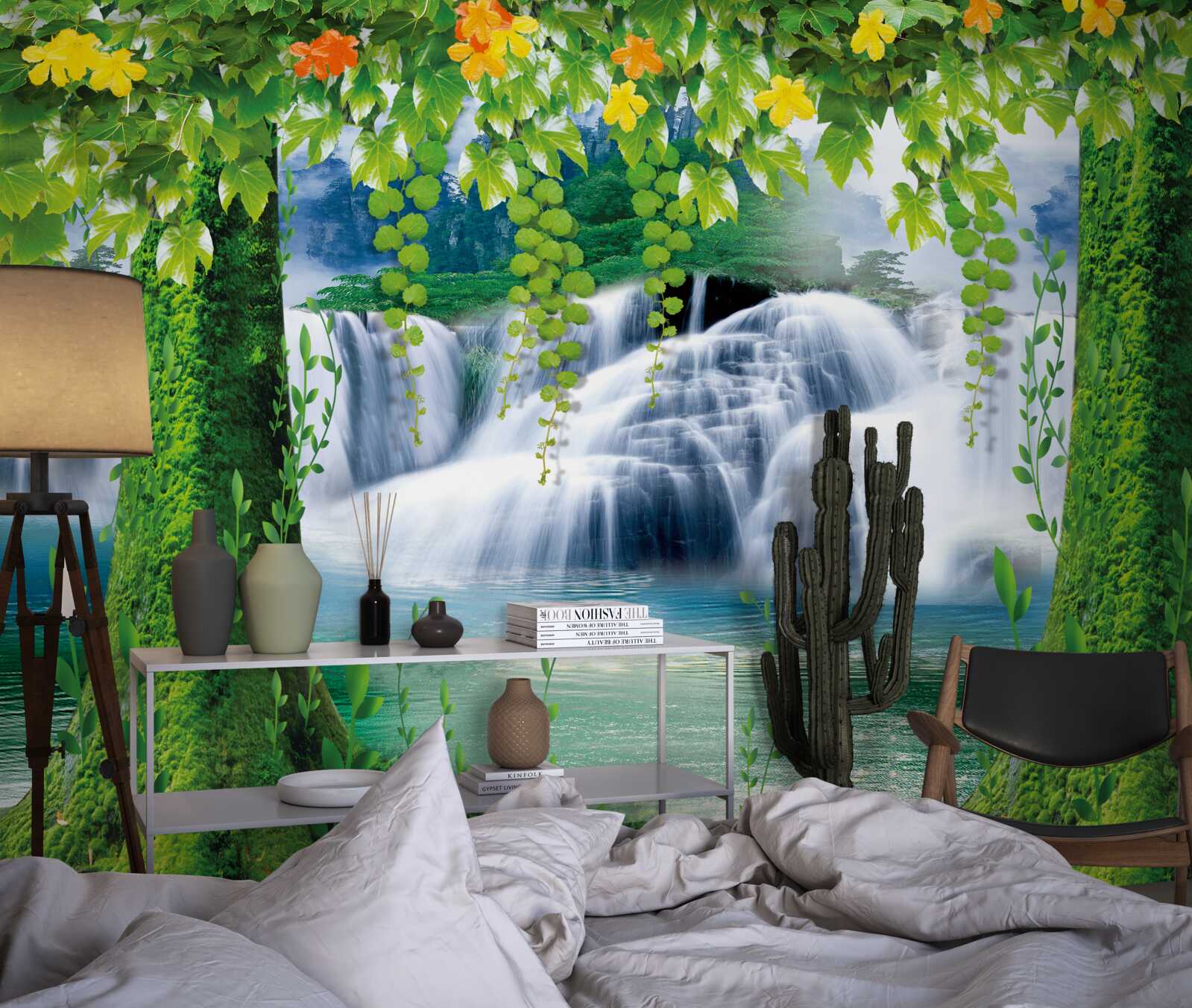 Fototapeta krásne stupňovité vodopády