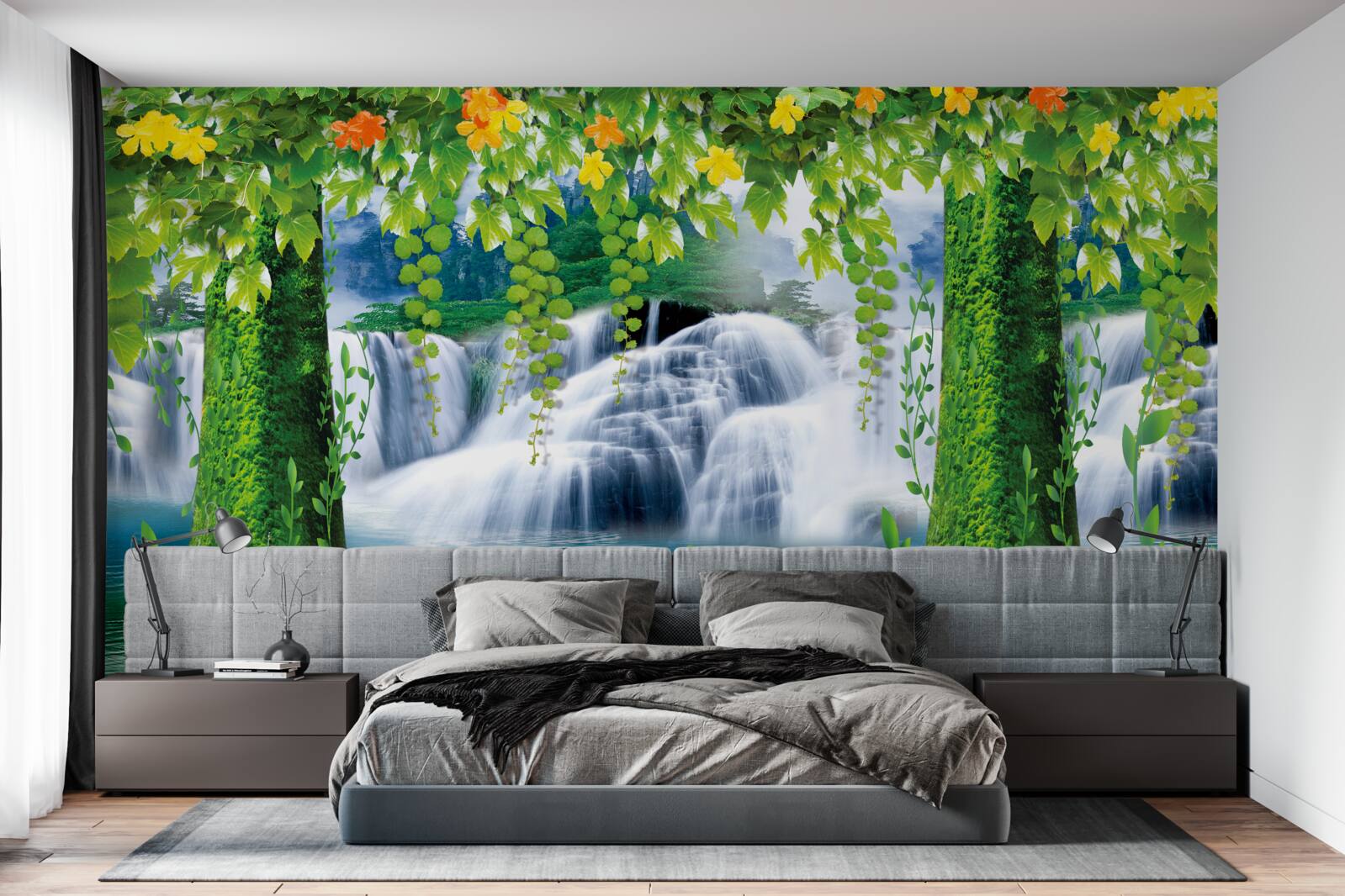 Fototapeta krásne stupňovité vodopády