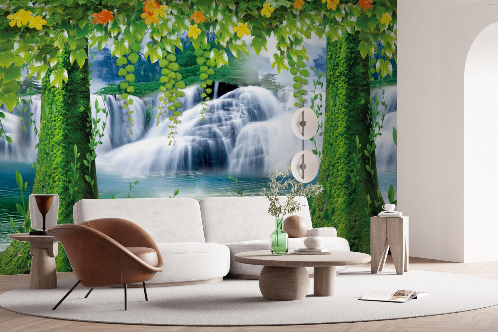 Fototapeta krásne stupňovité vodopády