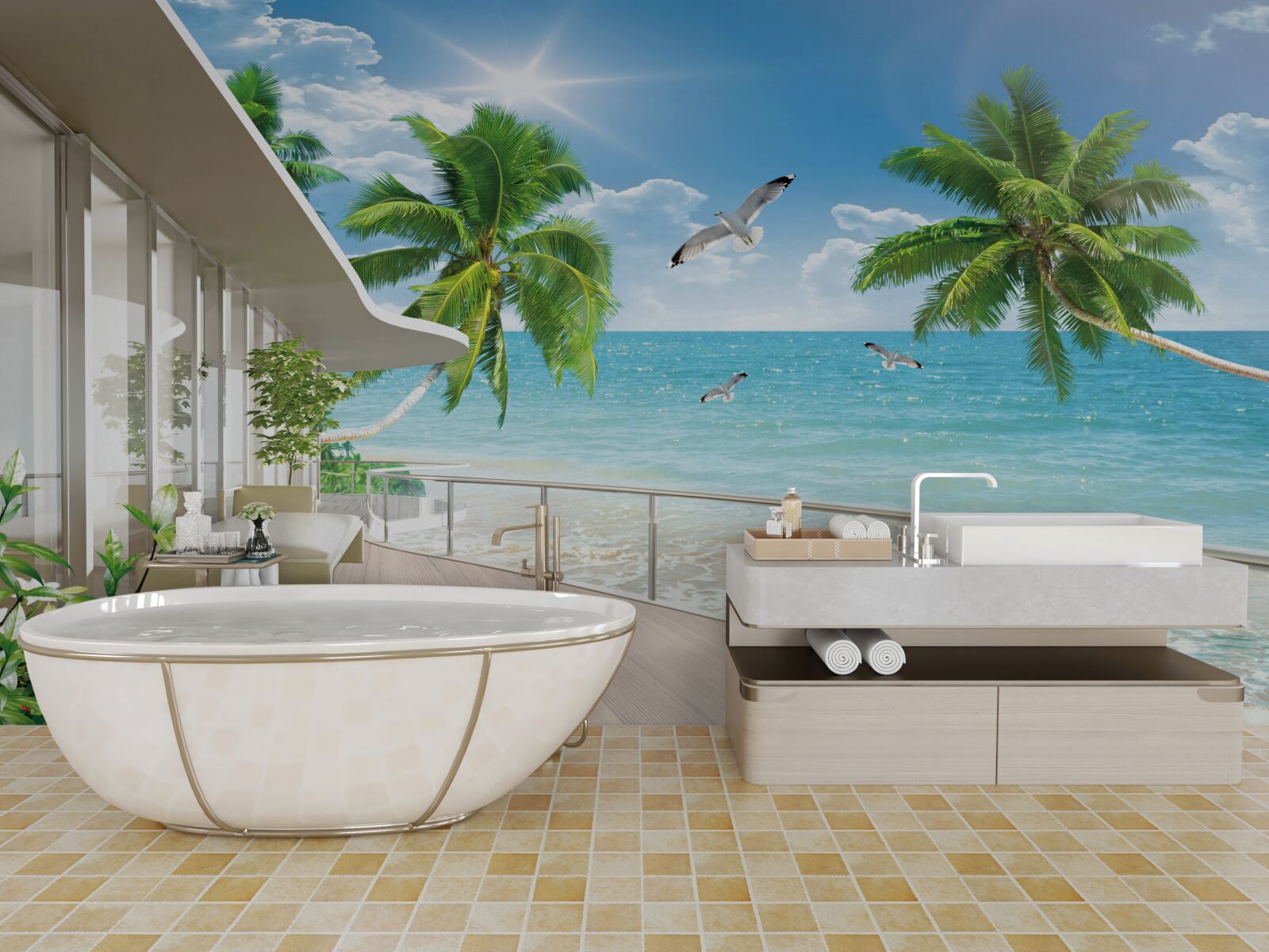 Fototapeta luxusná vila pri mori