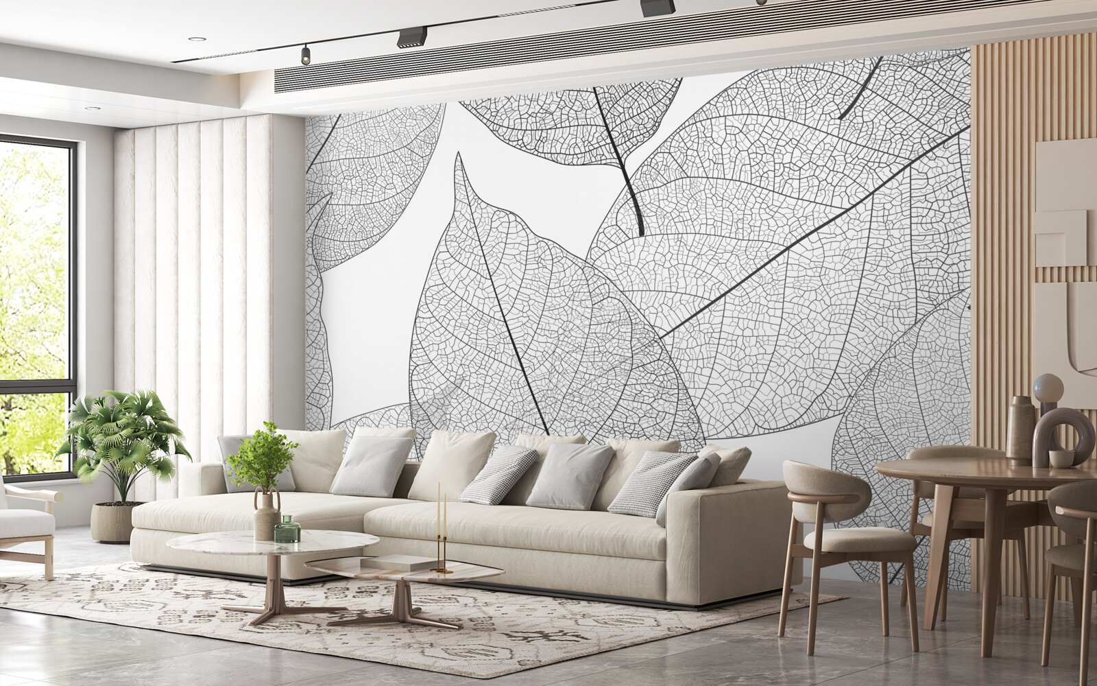 Fototapeta priehľadné veľké listy