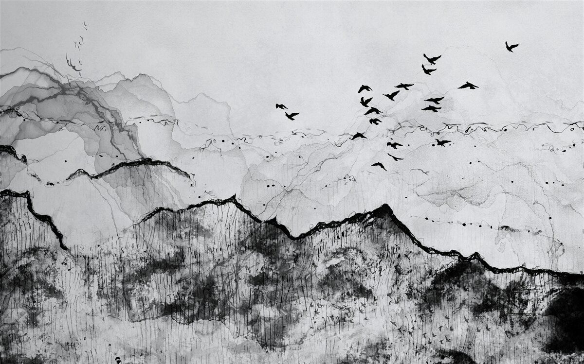 Fototapeta atramentové písanie vo vintage štýle