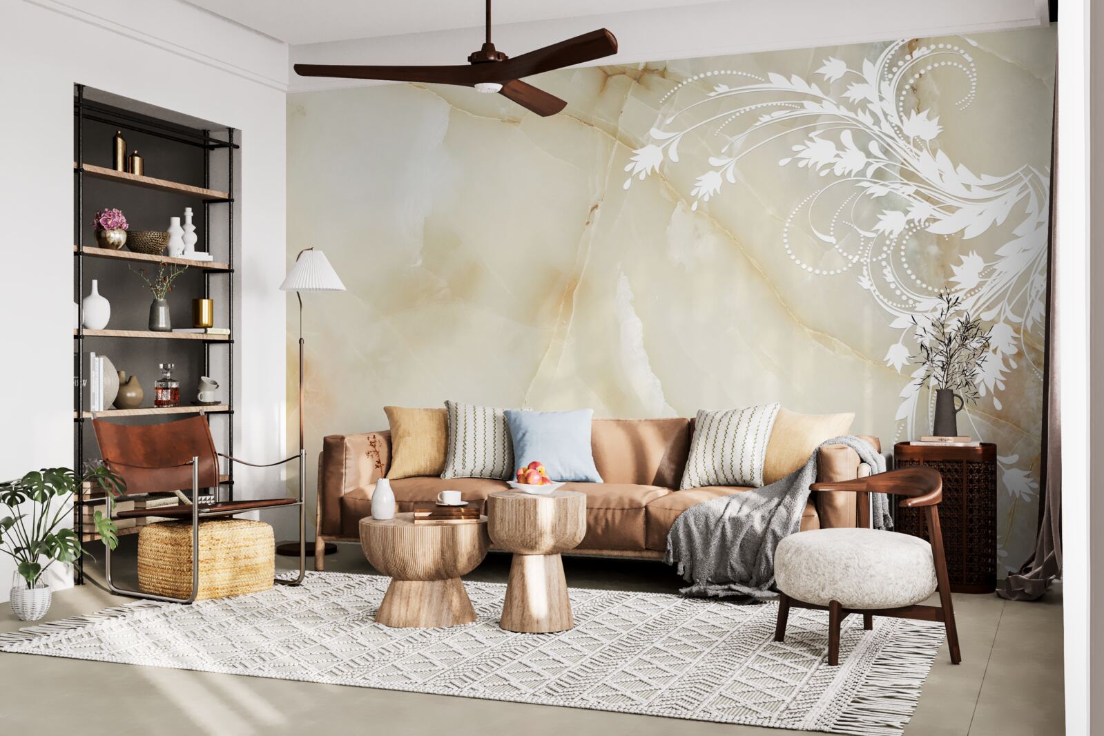 Fototapeta svetlé zádie s krémovými ružami