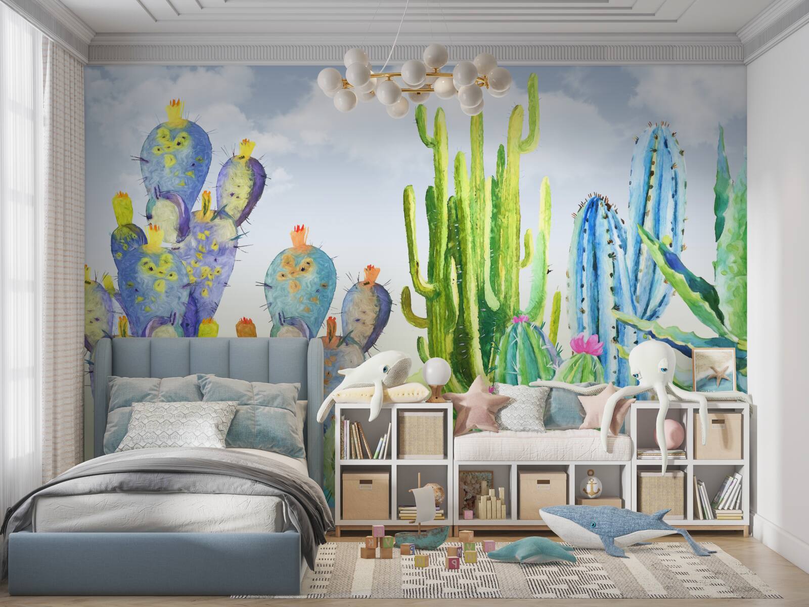 Fototapeta Veľké kaktusy v rôznych farbách