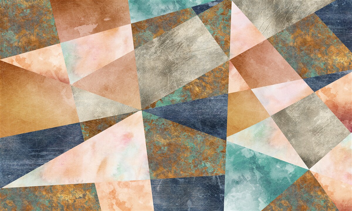 Fototapeta geometrické tvary v rôznych farbách