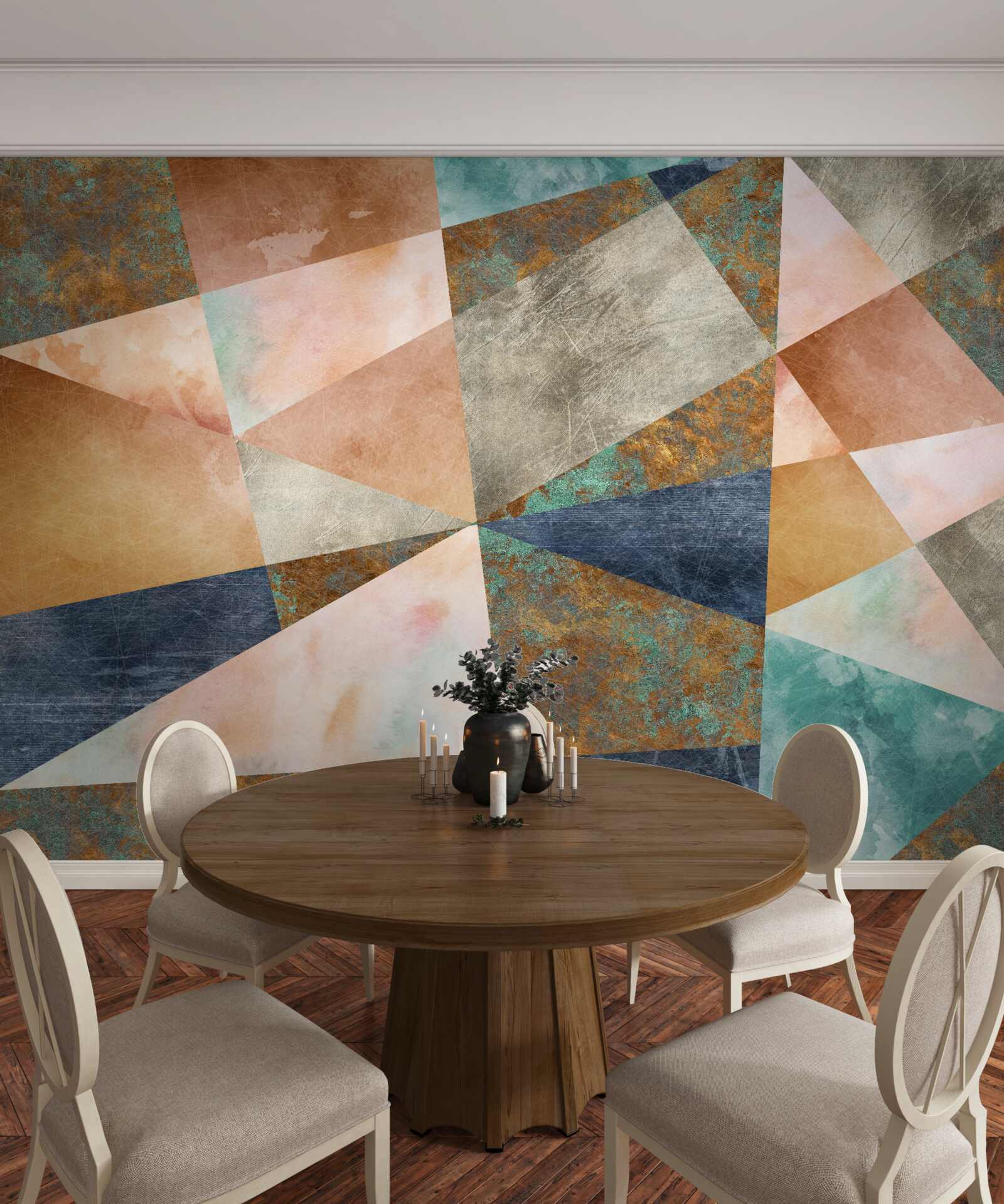 Fototapeta geometrické tvary v rôznych farbách