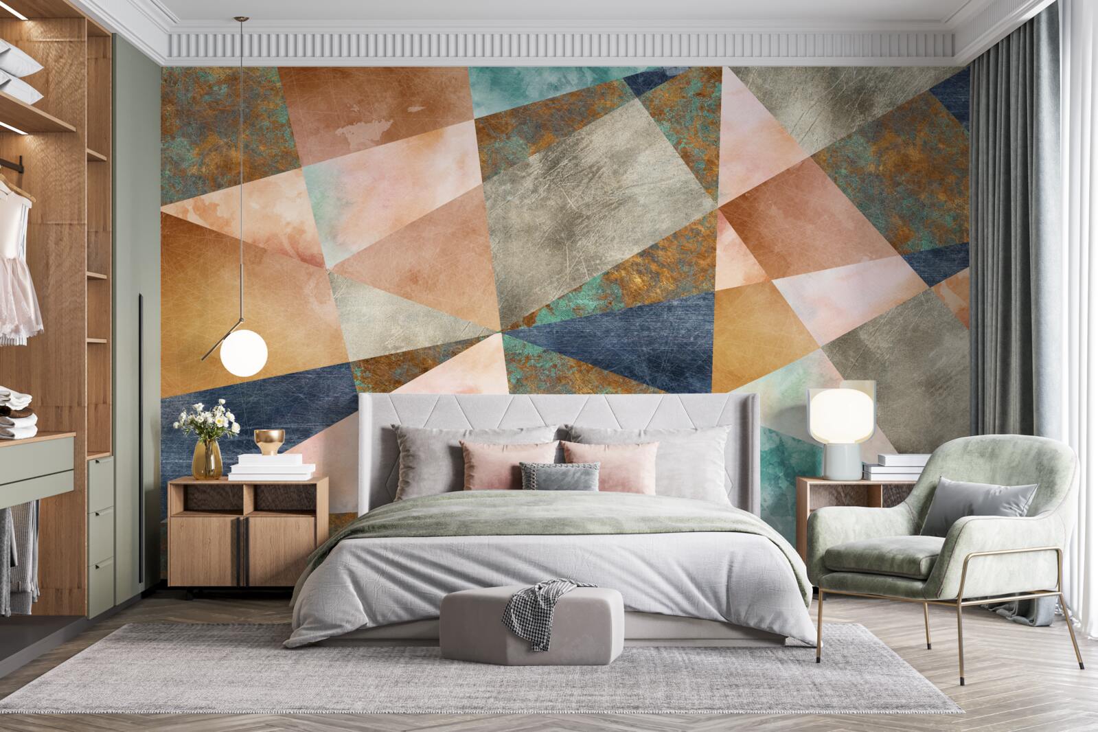 Fototapeta geometrické tvary v rôznych farbách