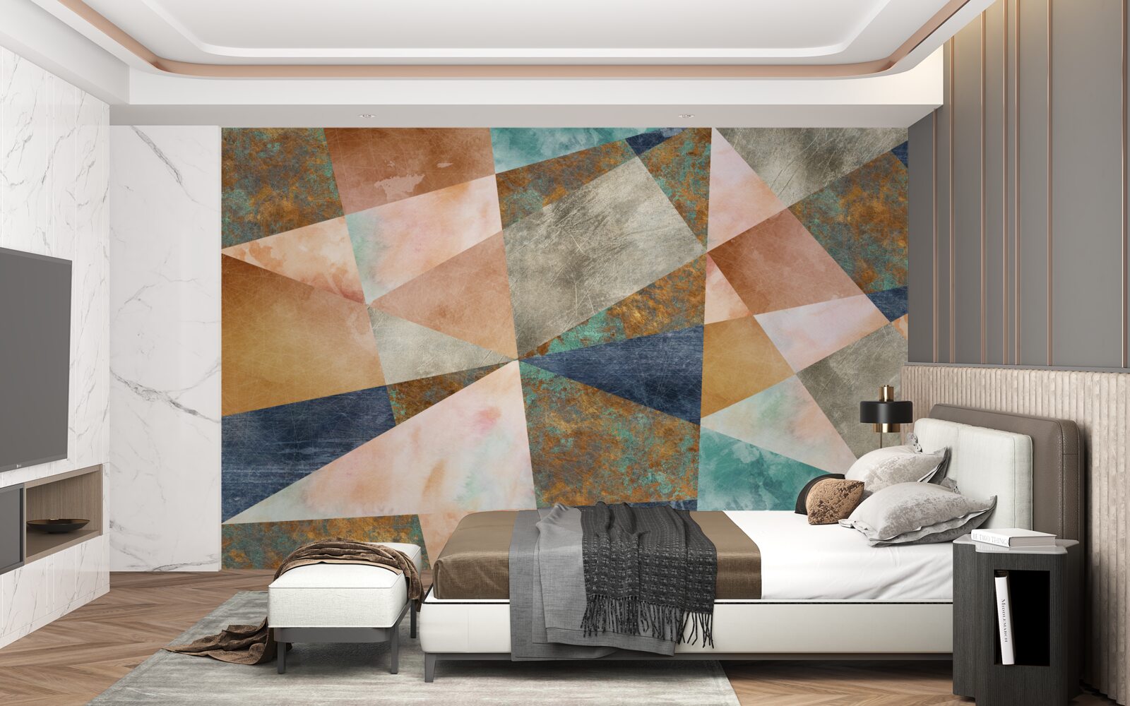 Fototapeta geometrické tvary v rôznych farbách