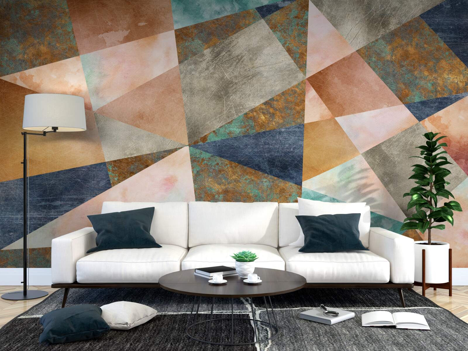 Fototapeta geometrické tvary v rôznych farbách