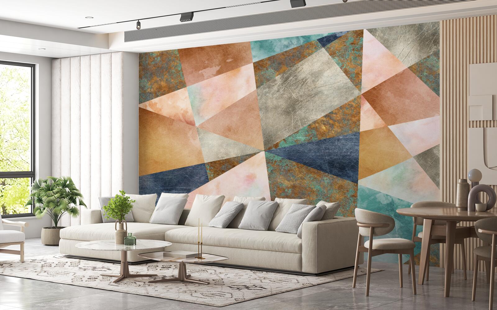 Fototapeta geometrické tvary v rôznych farbách