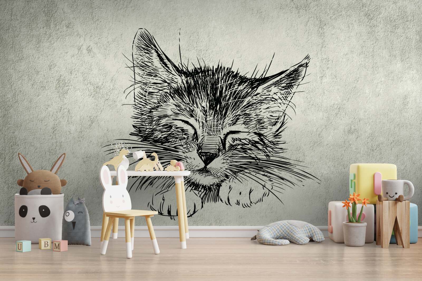 Fototapeta na fotke bude mačku tak zatvorenými očami