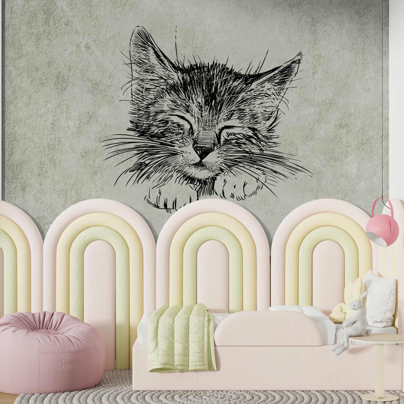 Fototapeta na fotke bude mačku tak zatvorenými očami