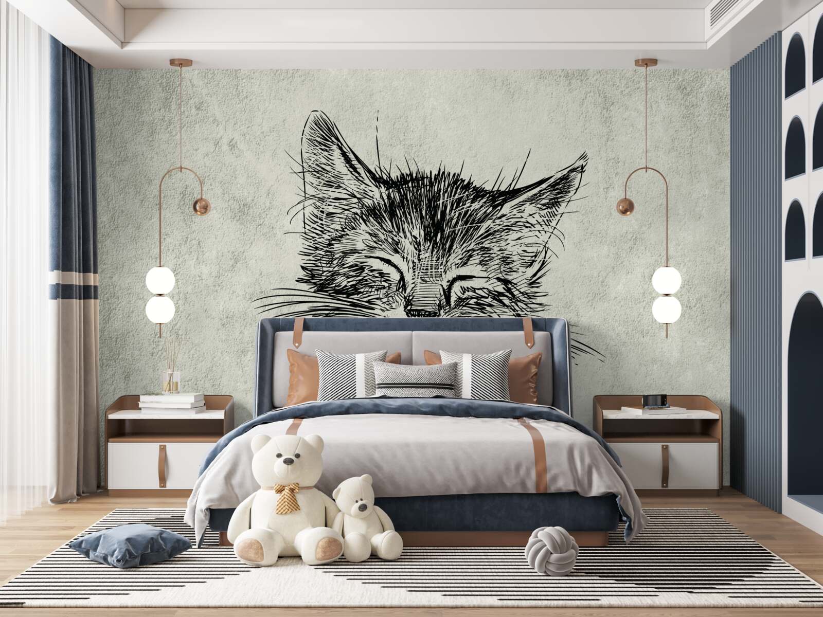 Fototapeta na fotke bude mačku tak zatvorenými očami