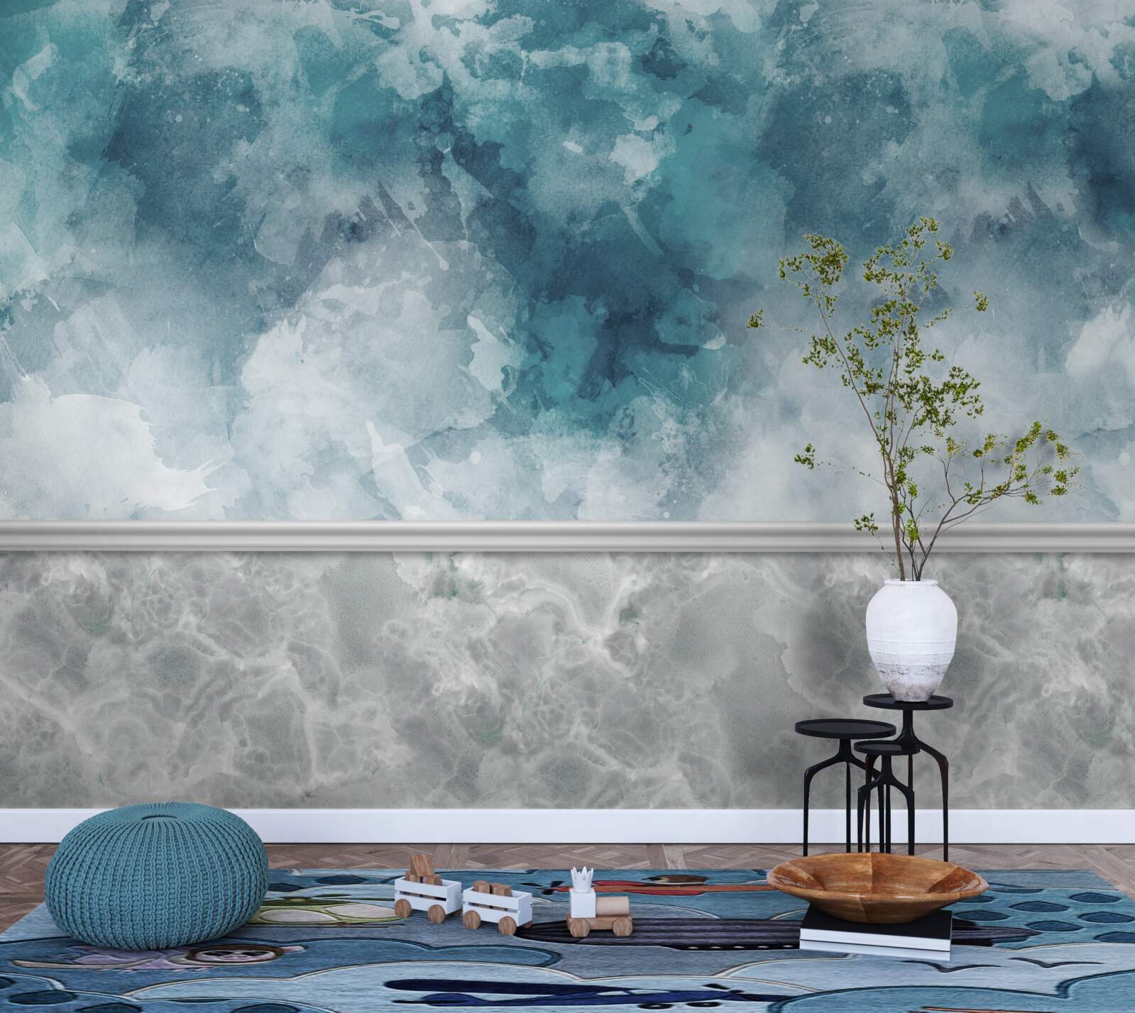 Fototapeta modré zadie s rozostrením