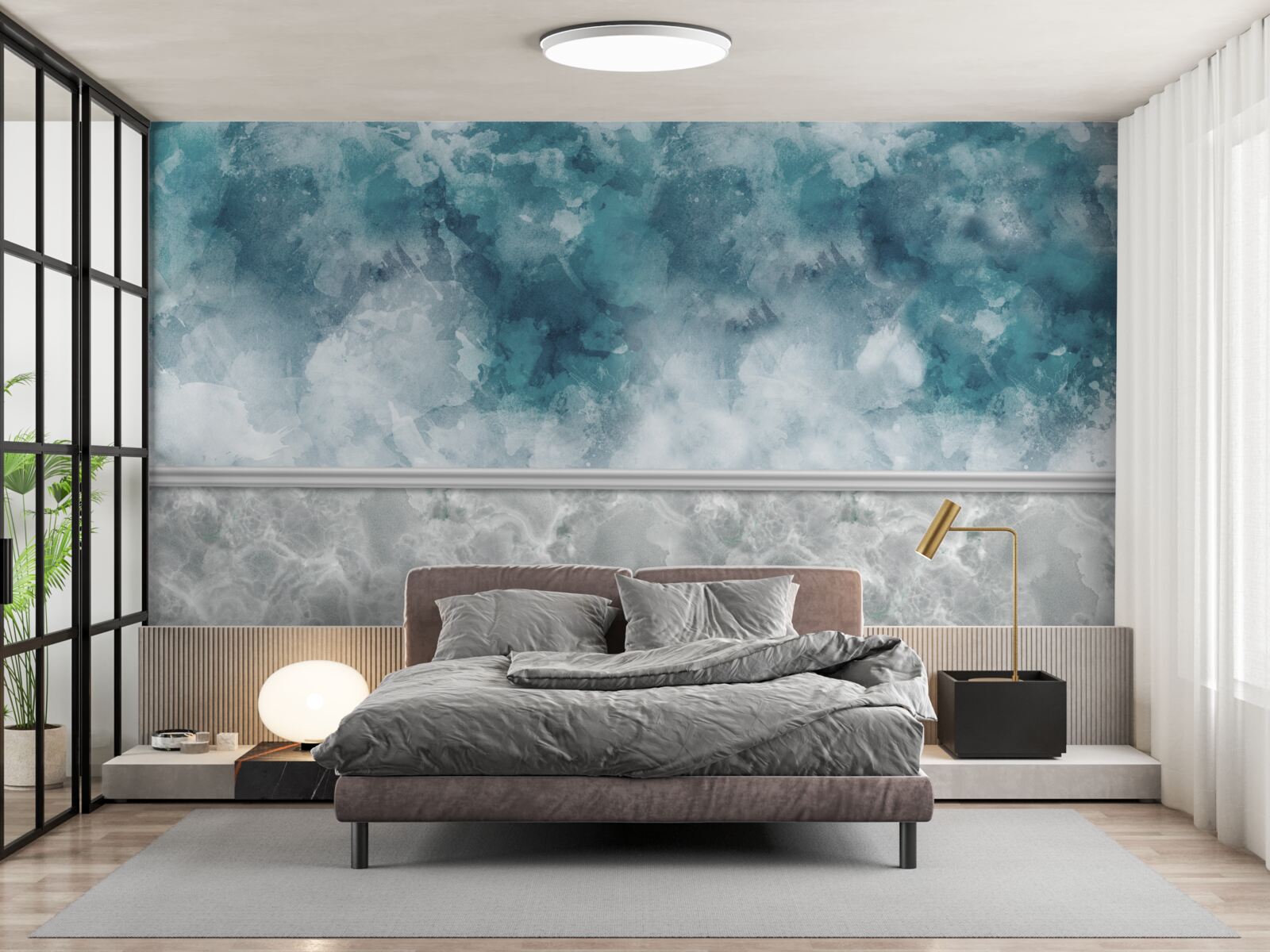 Fototapeta modré zadie s rozostrením