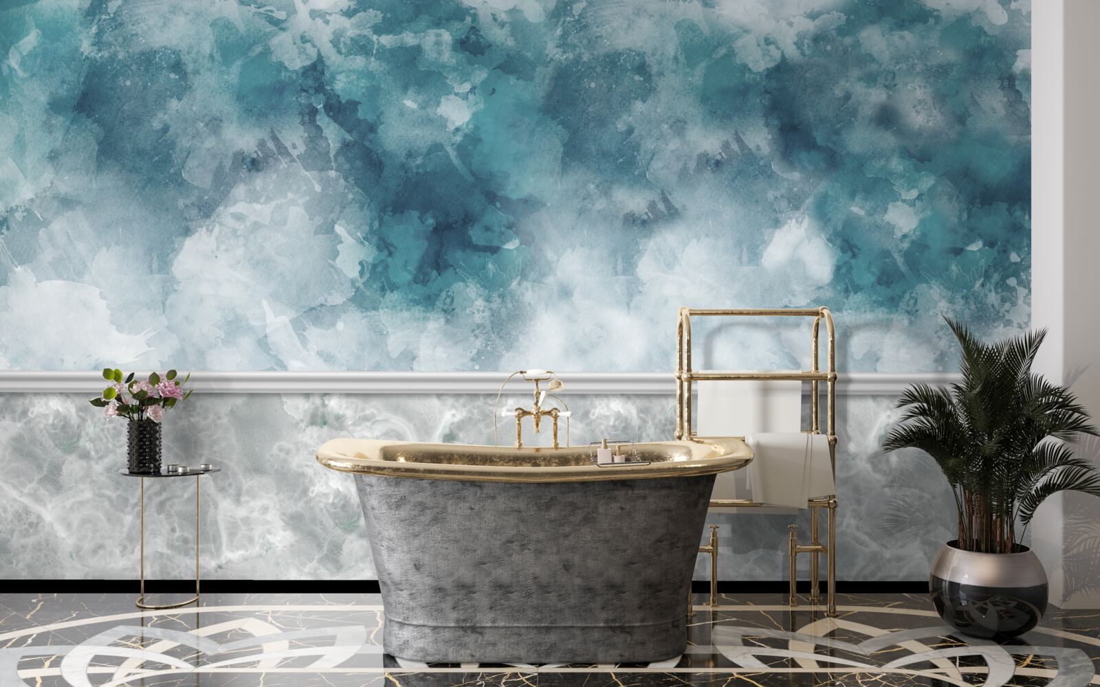 Fototapeta modré zadie s rozostrením