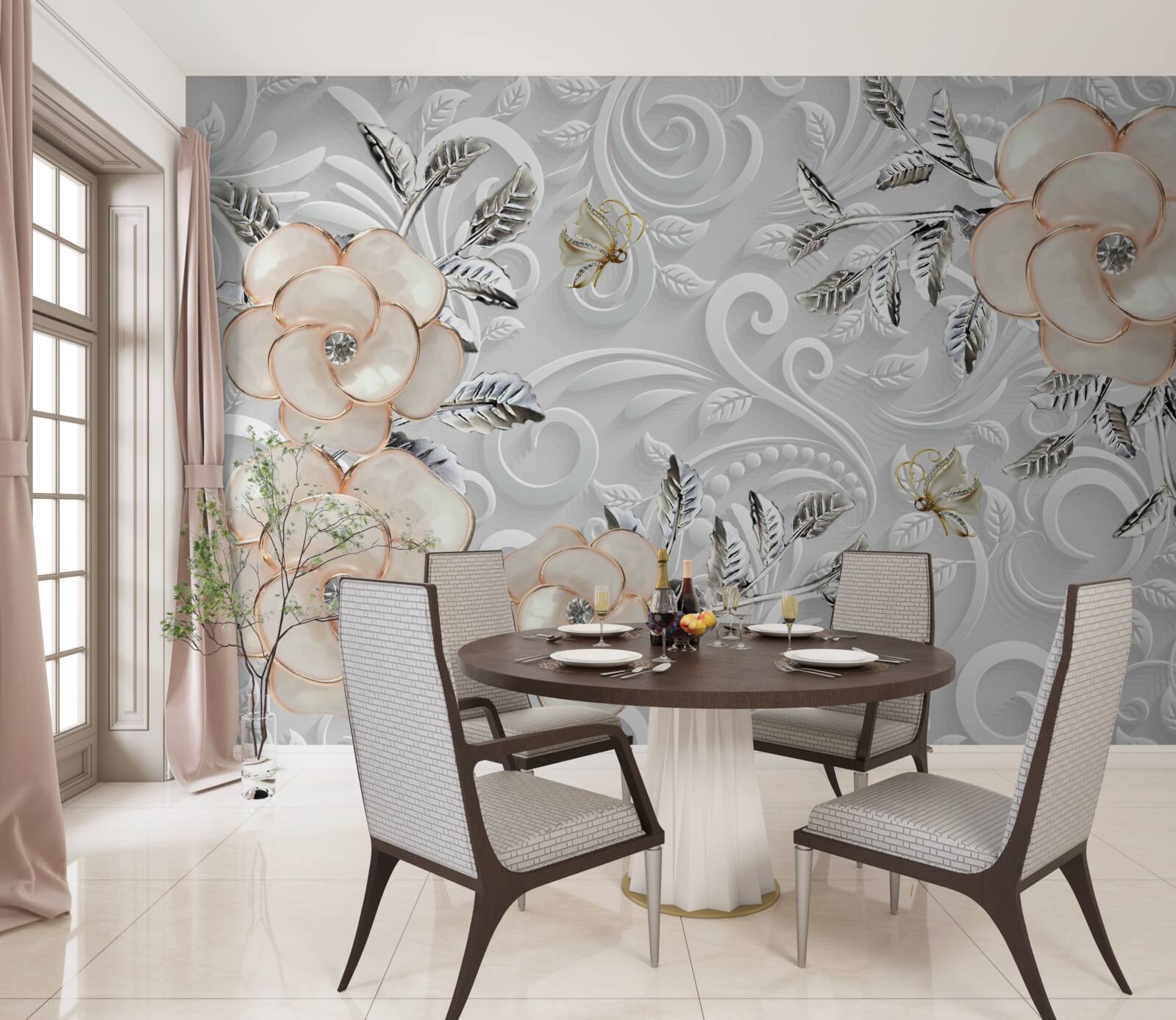 Fototapeta krémové ruže