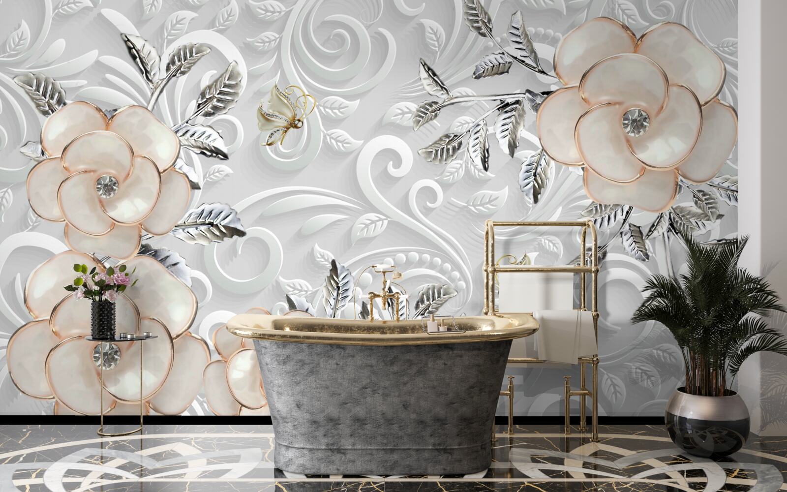 Fototapeta krémové ruže