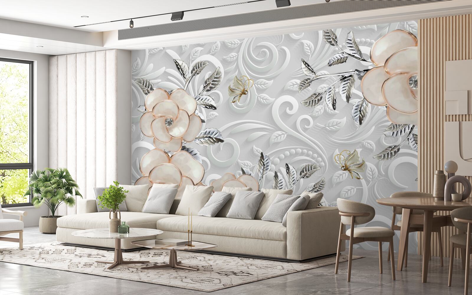 Fototapeta krémové ruže