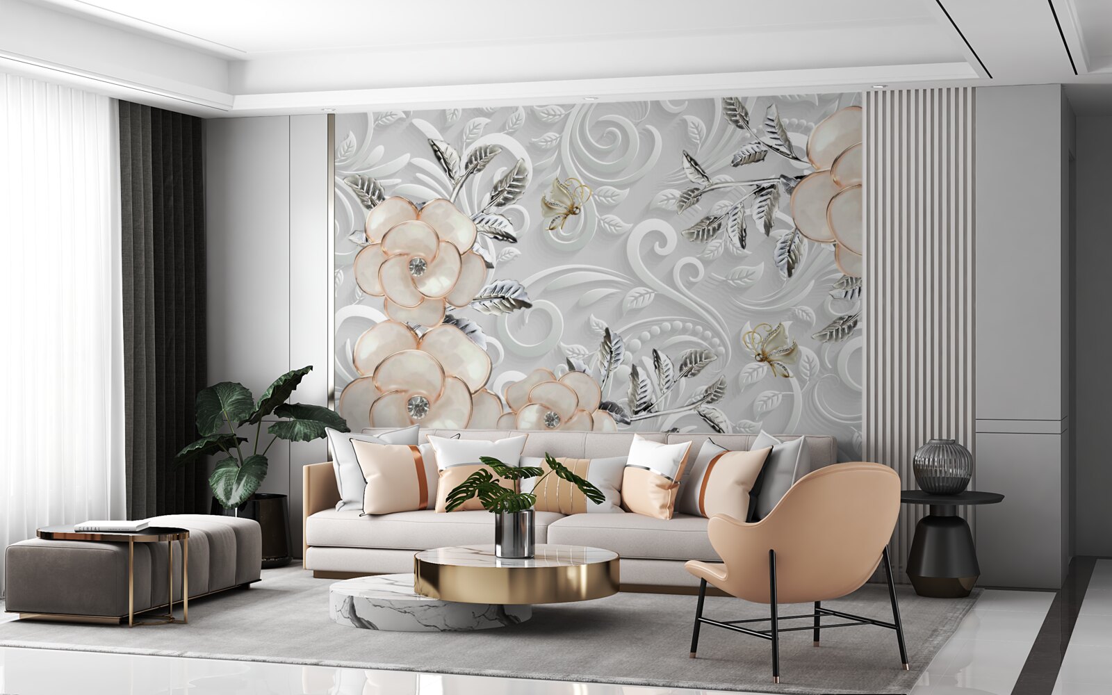 Fototapeta krémové ruže