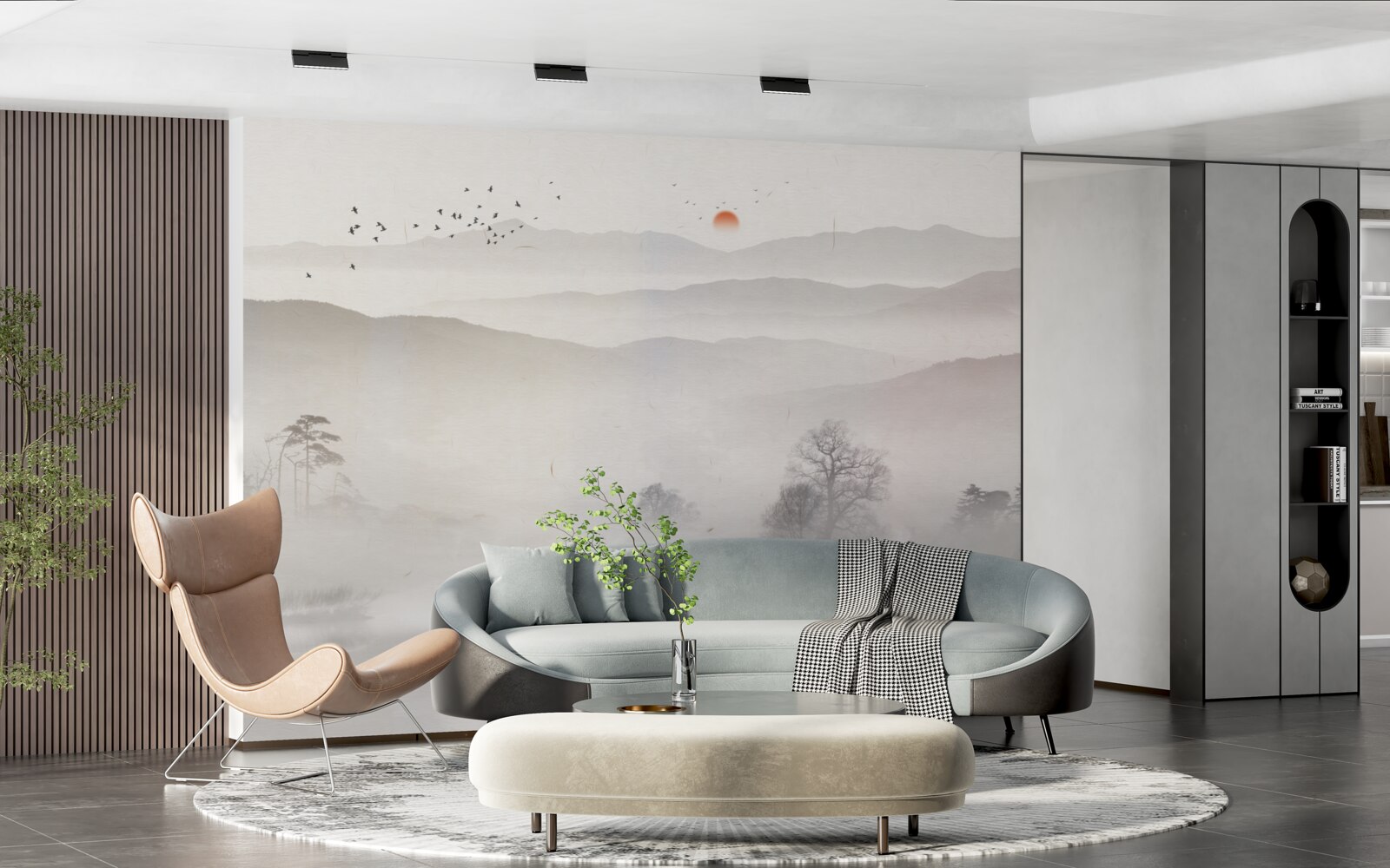 Fototapeta ranné svitanie a osamelý muž v člne