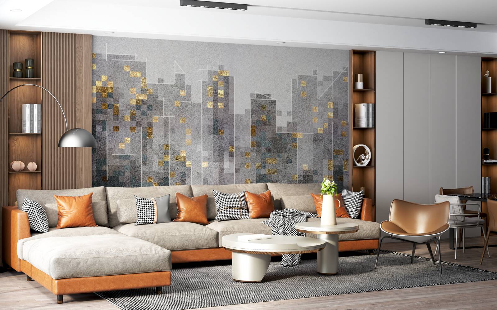 Fototapeta mrakodrapov obrysy