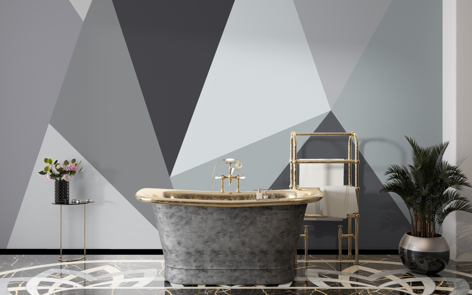 Fototapeta šedá geometrická abstrakcia