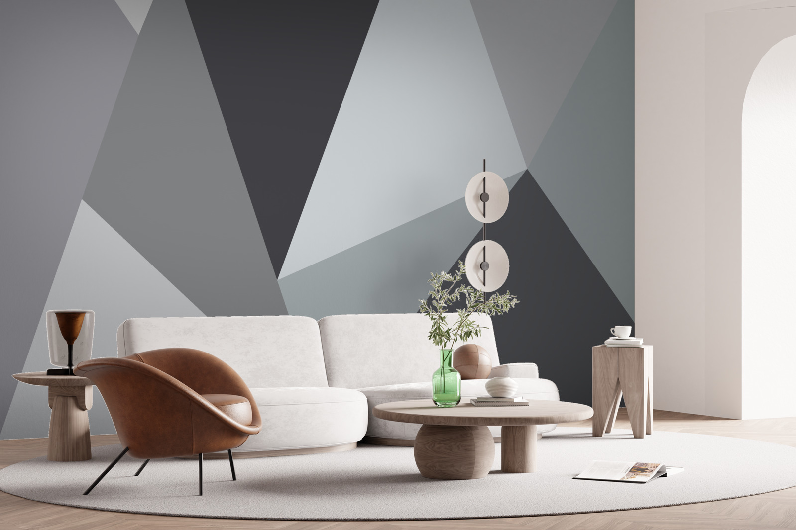 Fototapeta šedá geometrická abstrakcia