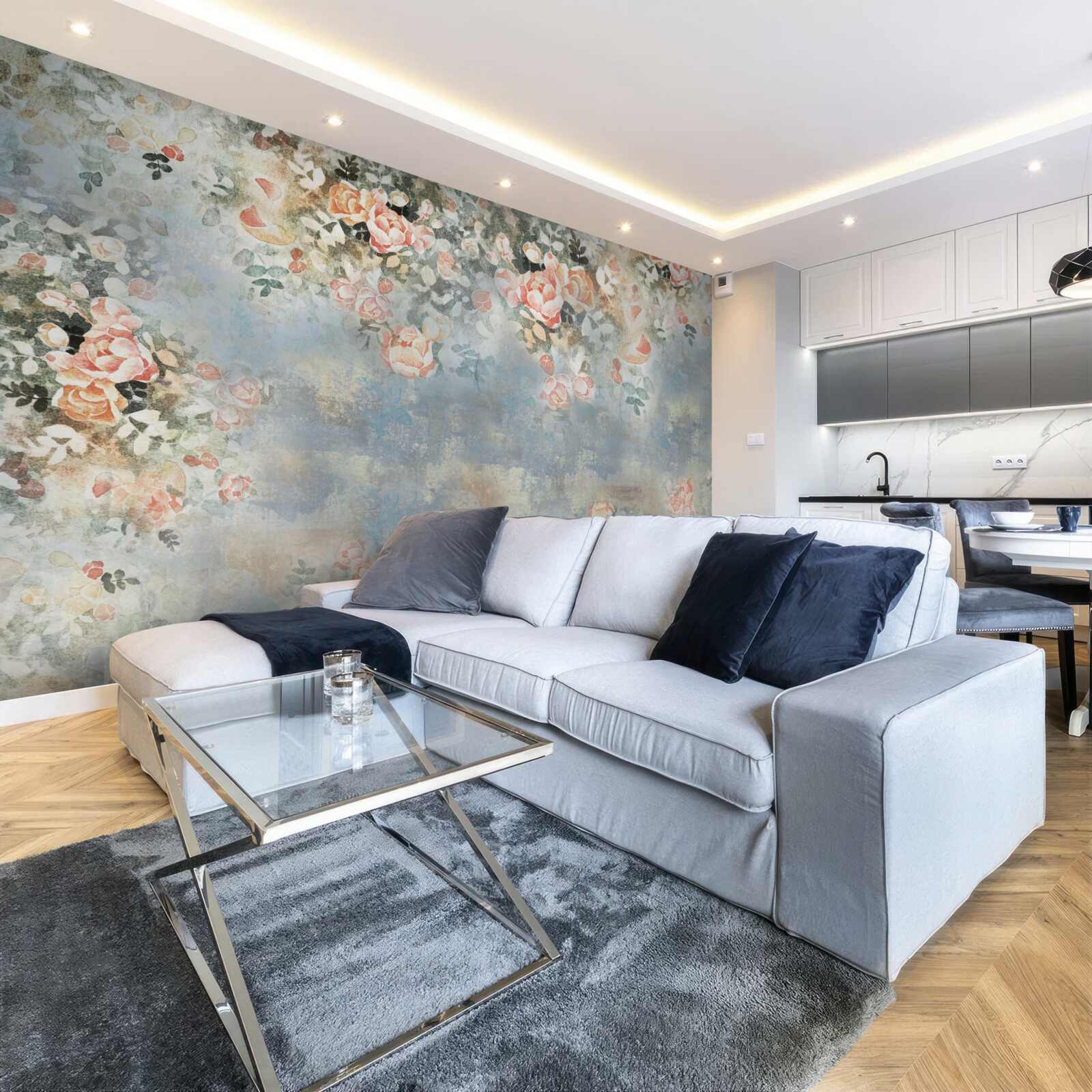 Fototapeta kvetinové zádie za posteľnú spodnú bielizeň