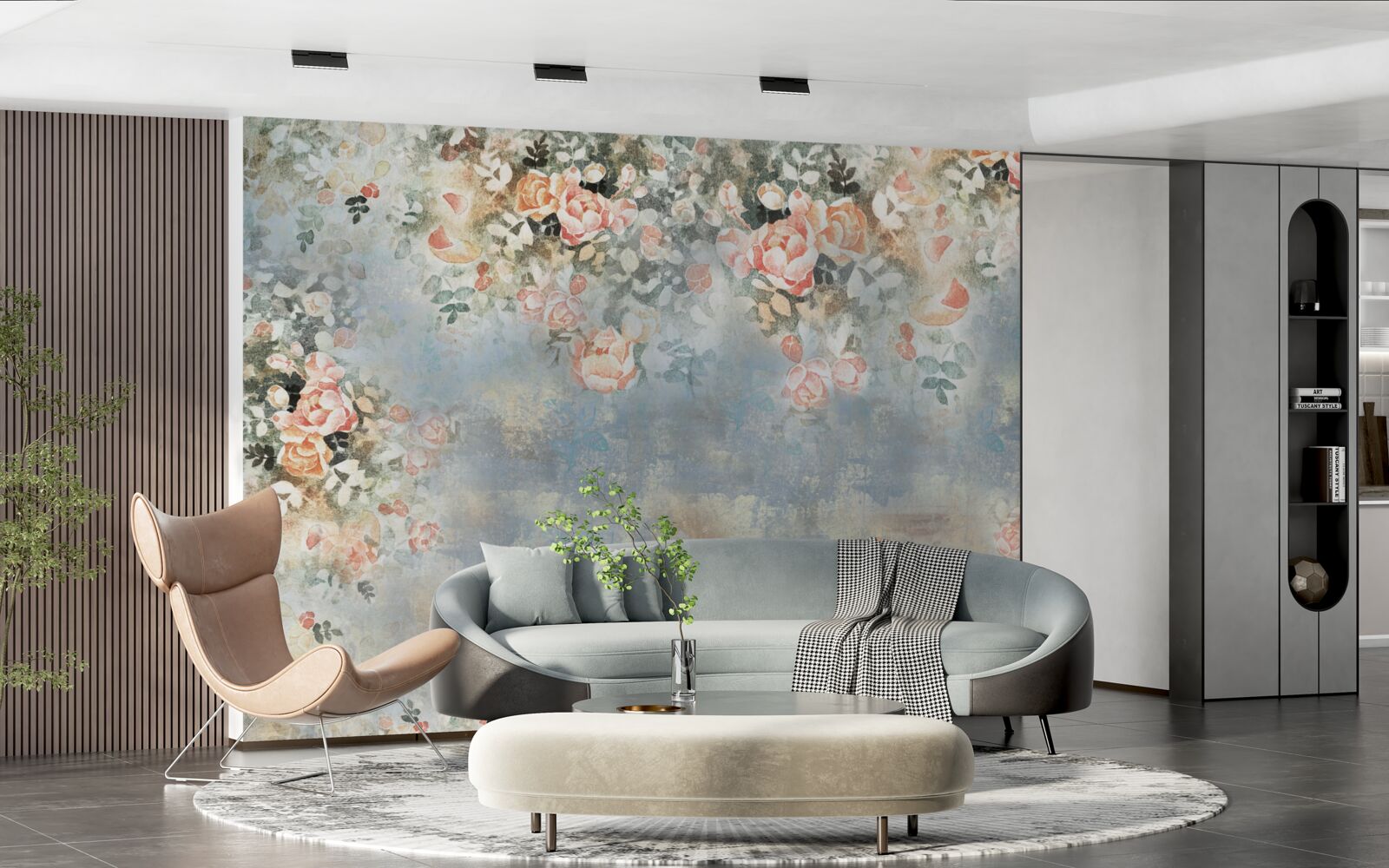 Fototapeta kvetinové zádie za posteľnú spodnú bielizeň