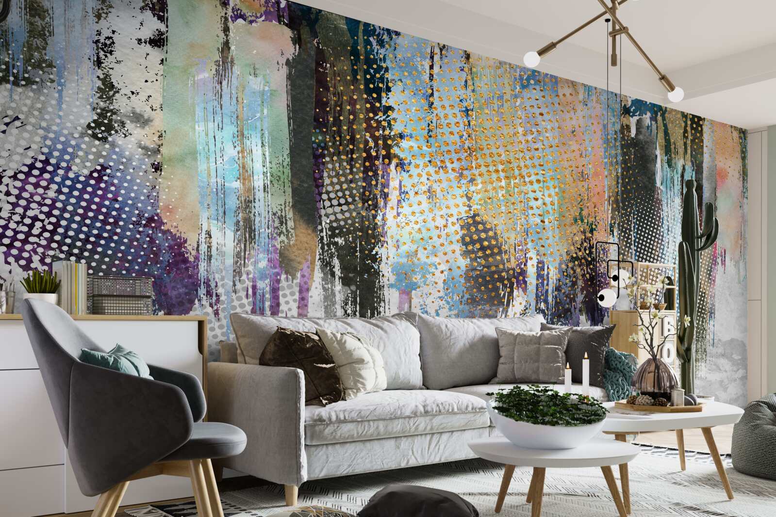 Fototapeta dekoratívny dzajn interiéru v malebnom štýle