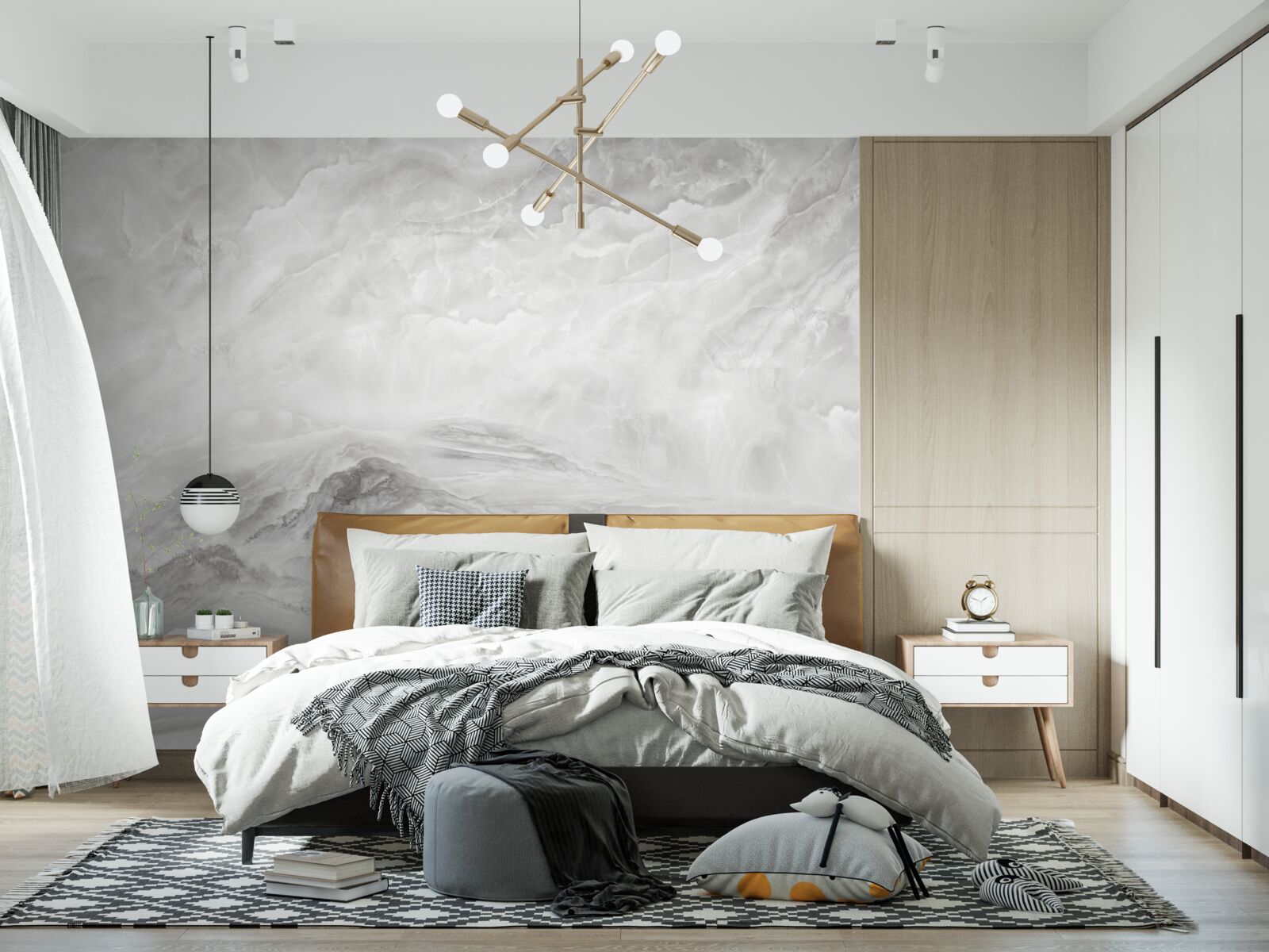 Fototapeta pózy sú bielou mramorovou textúrou