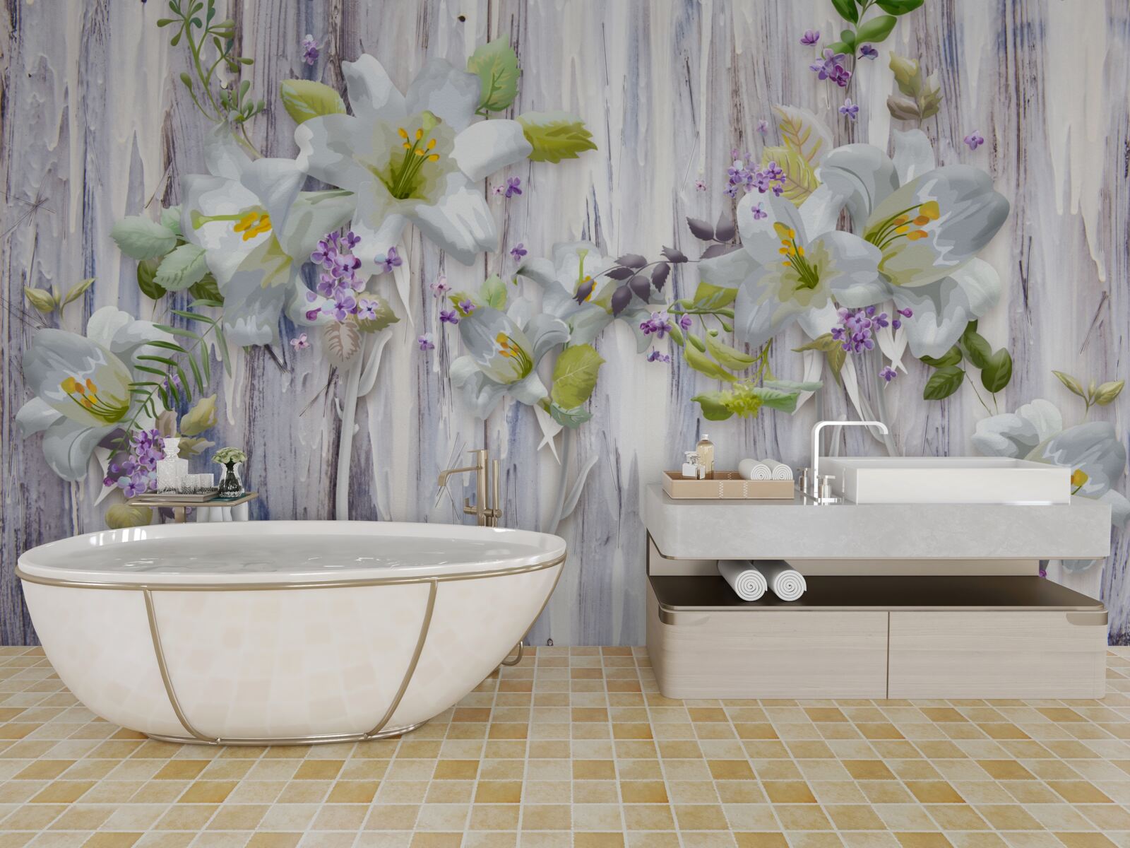 Fototapeta biele ľalie vynikajú zo všetkých druhov kvetov