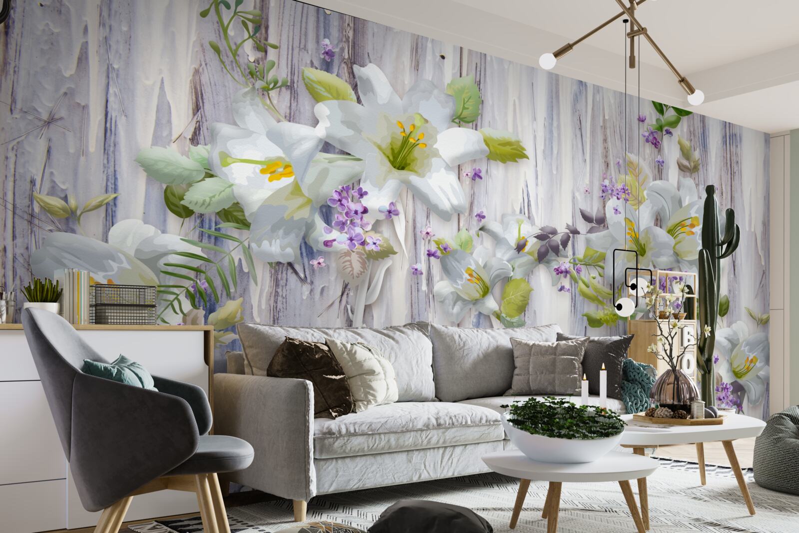 Fototapeta biele ľalie vynikajú zo všetkých druhov kvetov