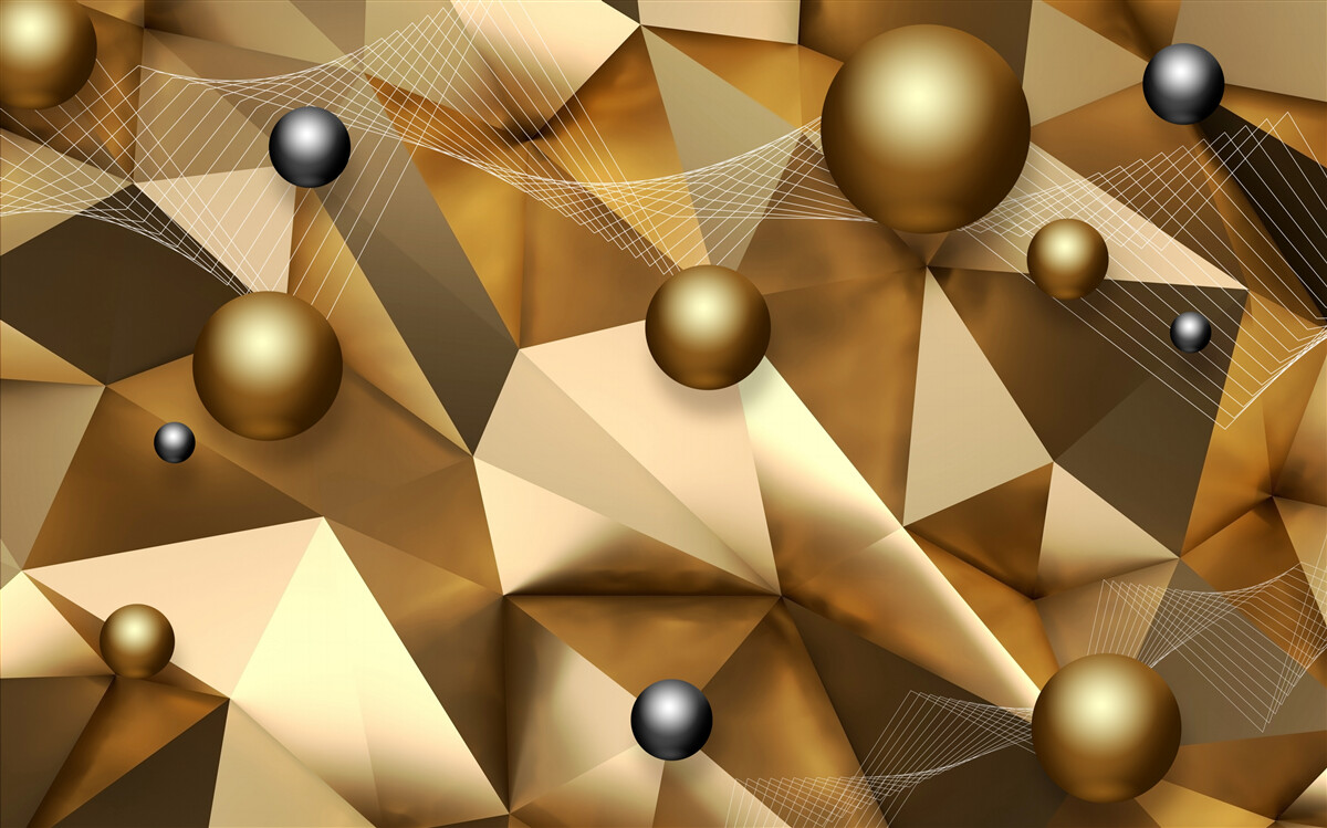 Fototapeta gule a geometrické tvary