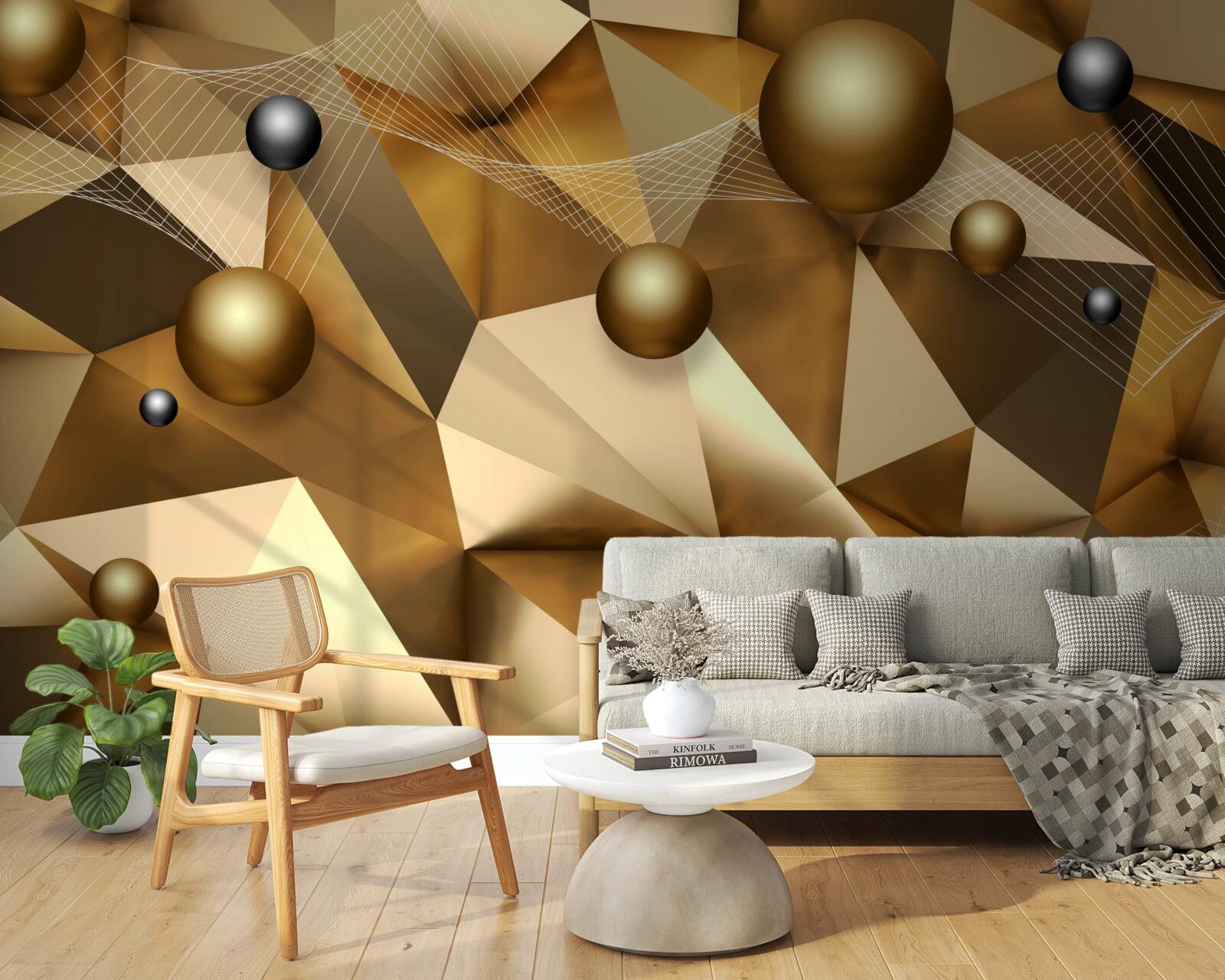 Fototapeta gule a geometrické tvary