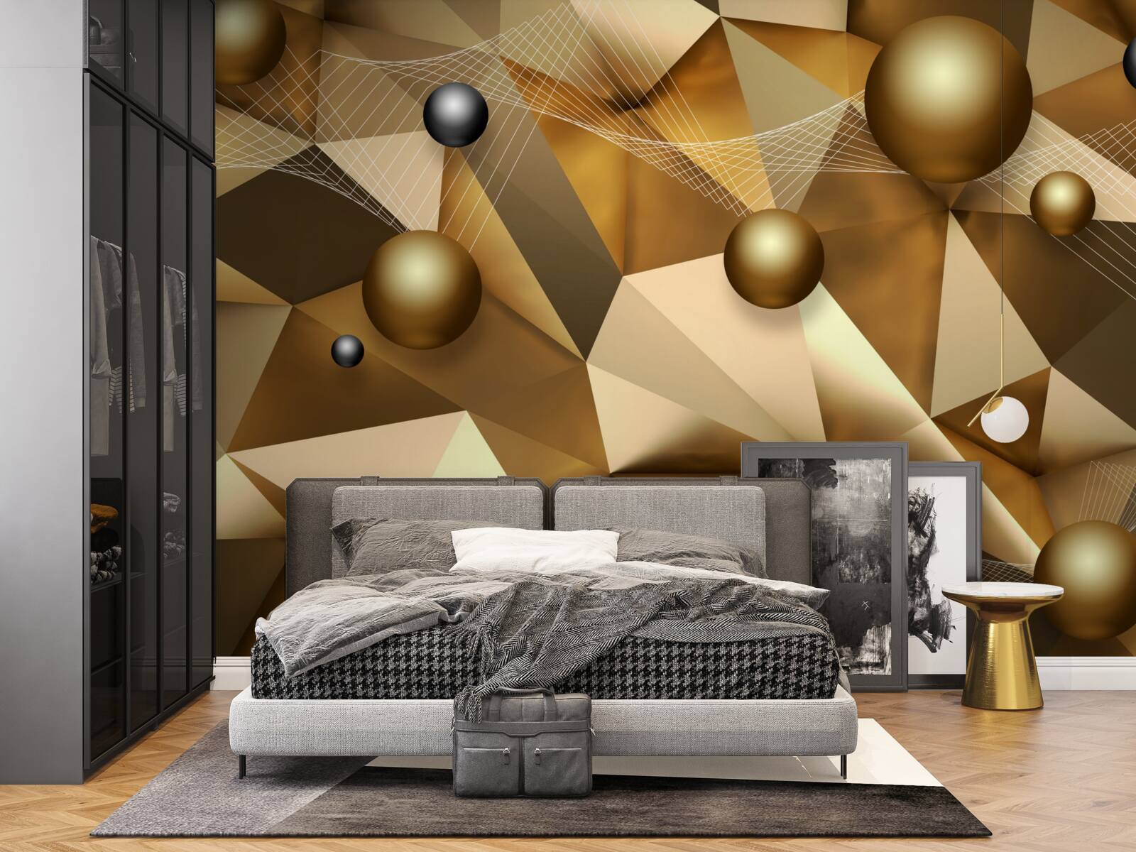 Fototapeta gule a geometrické tvary