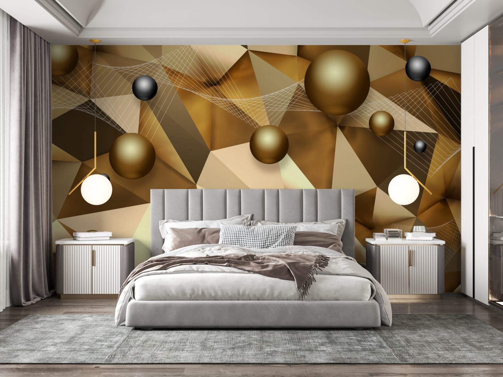 Fototapeta gule a geometrické tvary