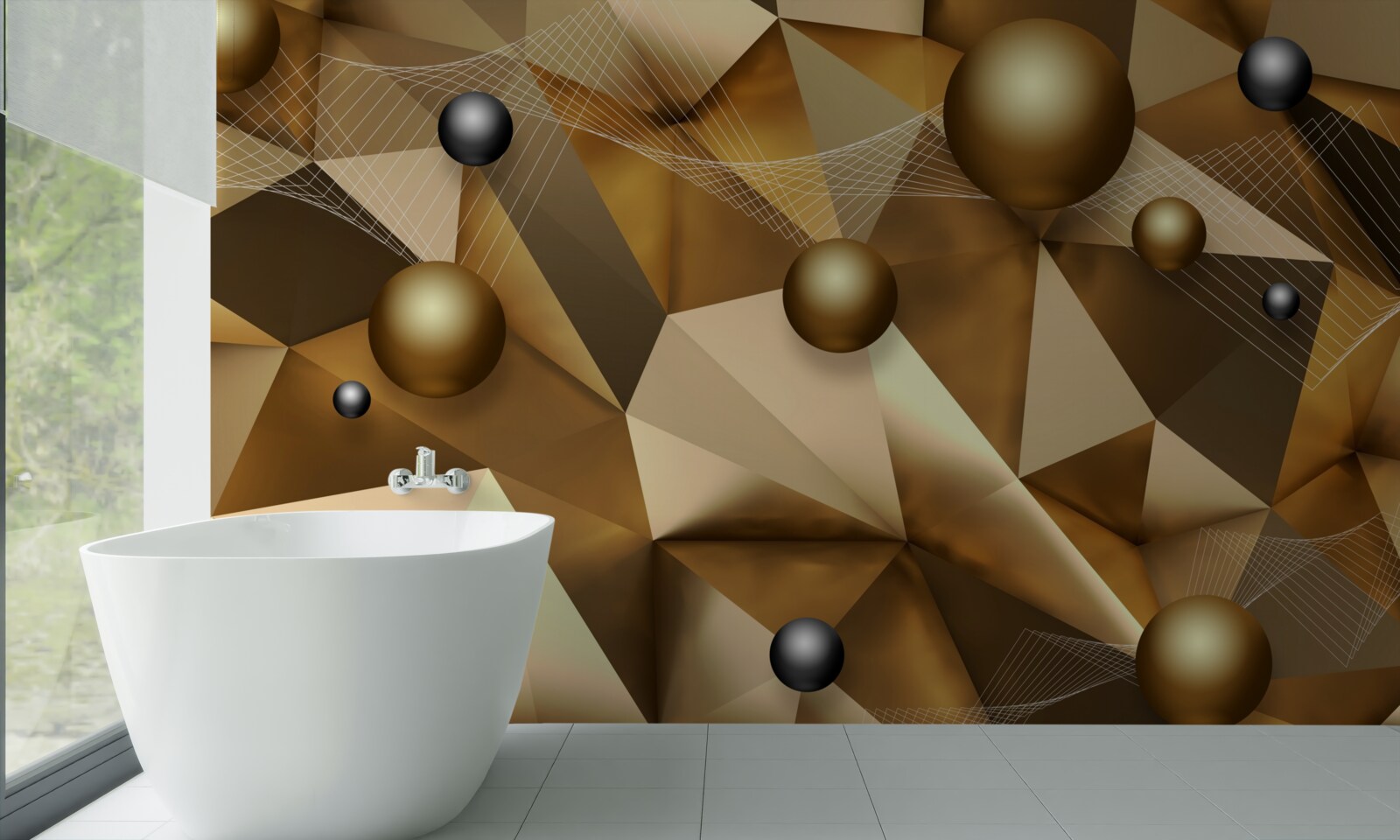 Fototapeta gule a geometrické tvary