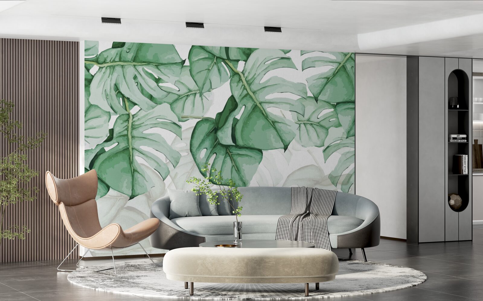 Fototapeta veľké smaragdové listy