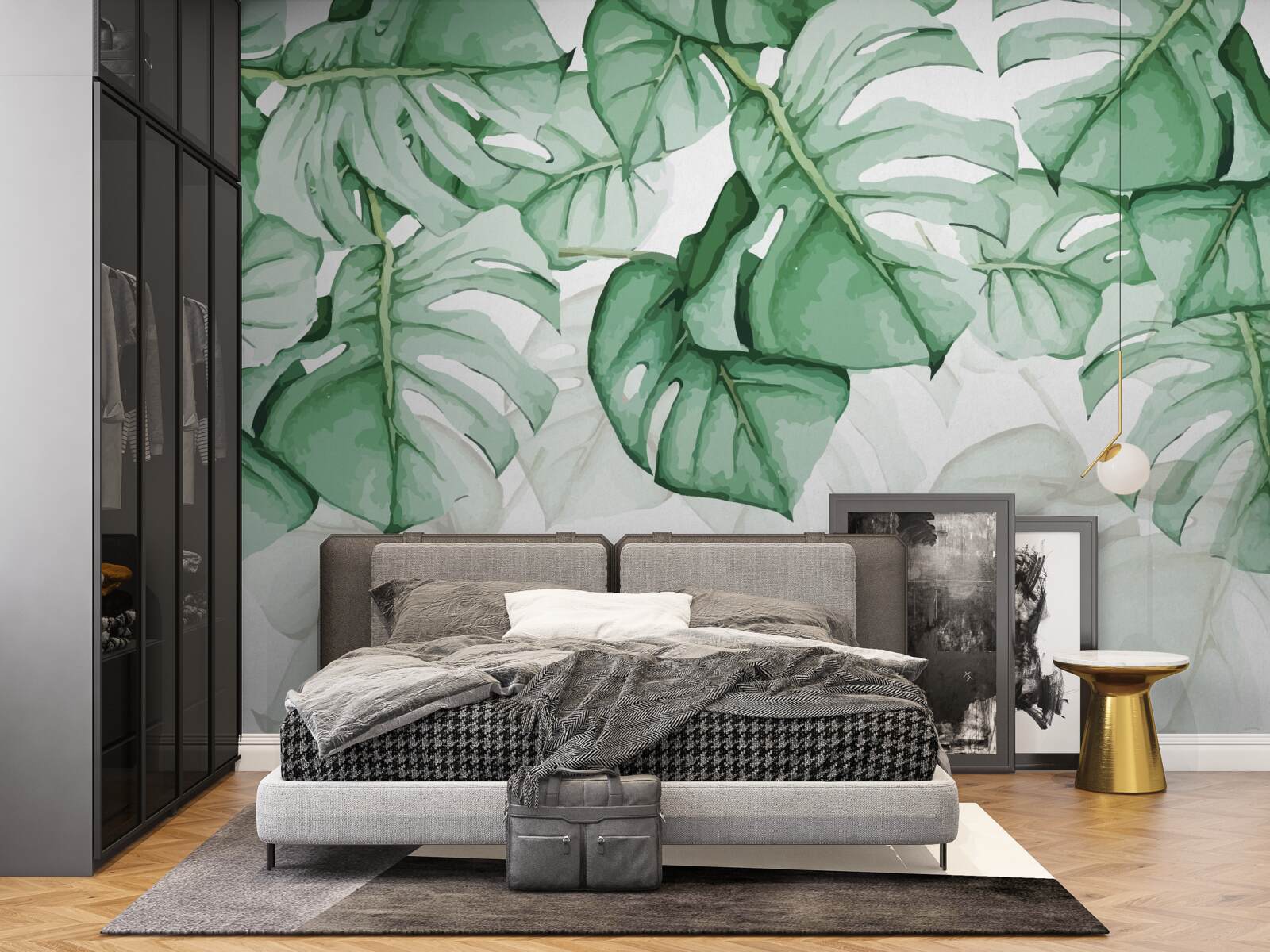 Fototapeta veľké smaragdové listy