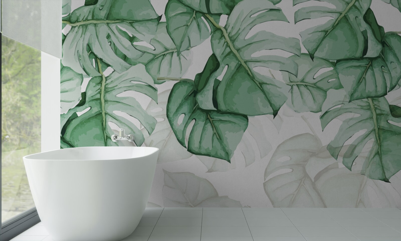 Fototapeta veľké smaragdové listy