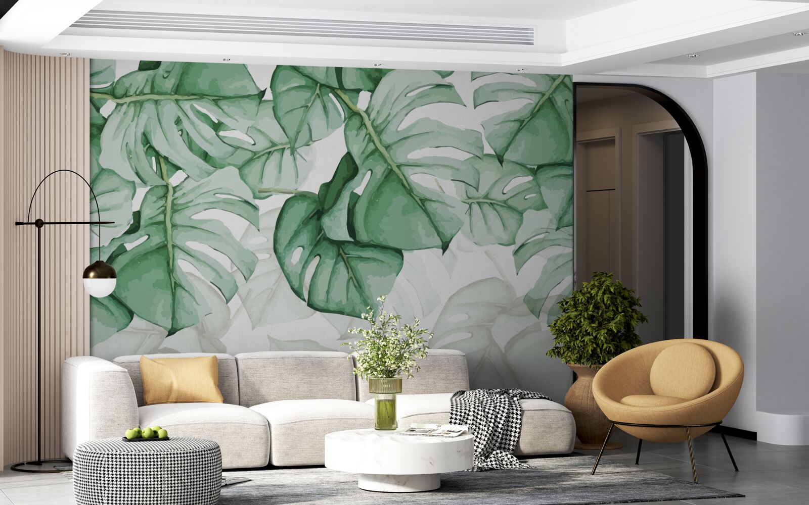 Fototapeta veľké smaragdové listy