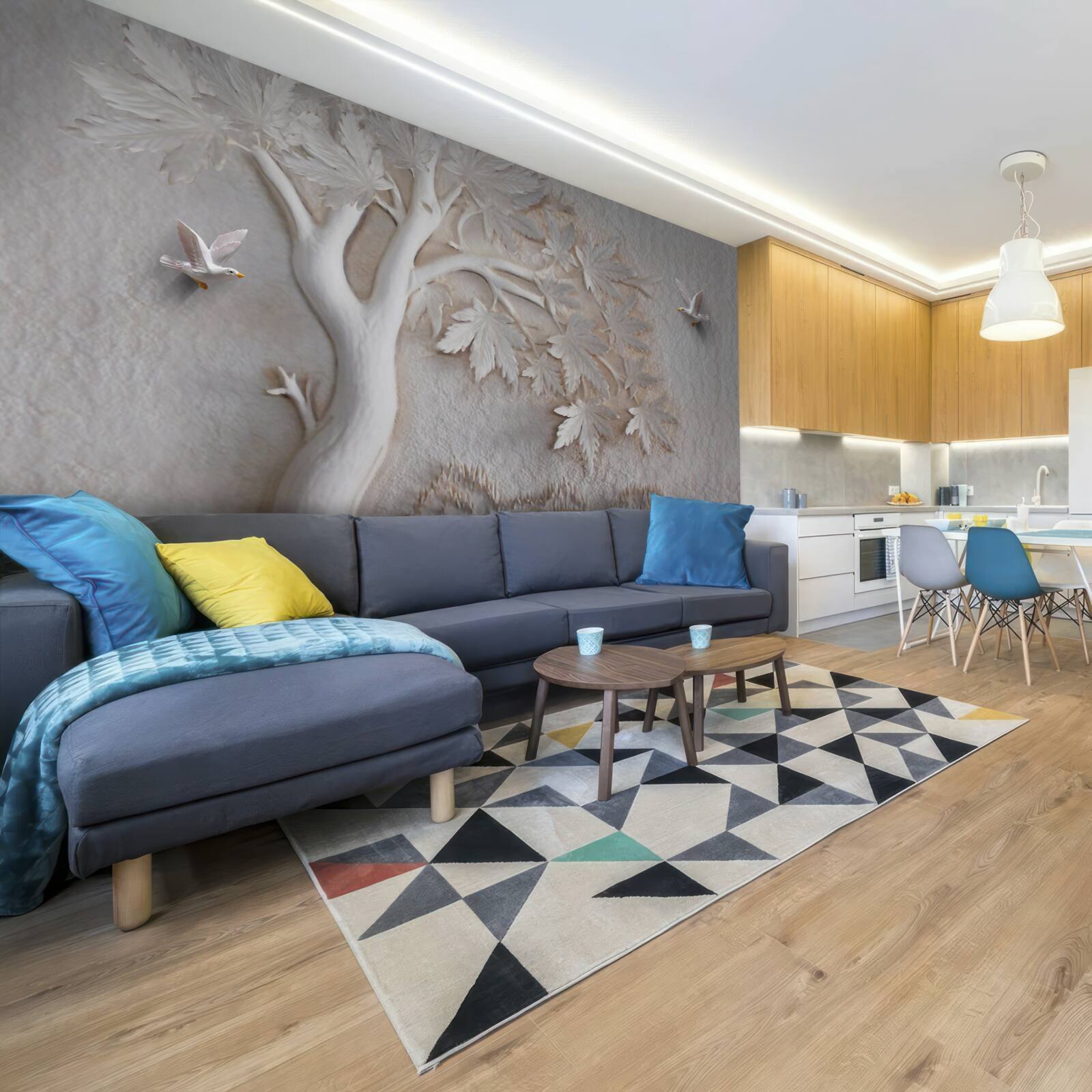 Fototapeta trojrozmerný strom a vtáky